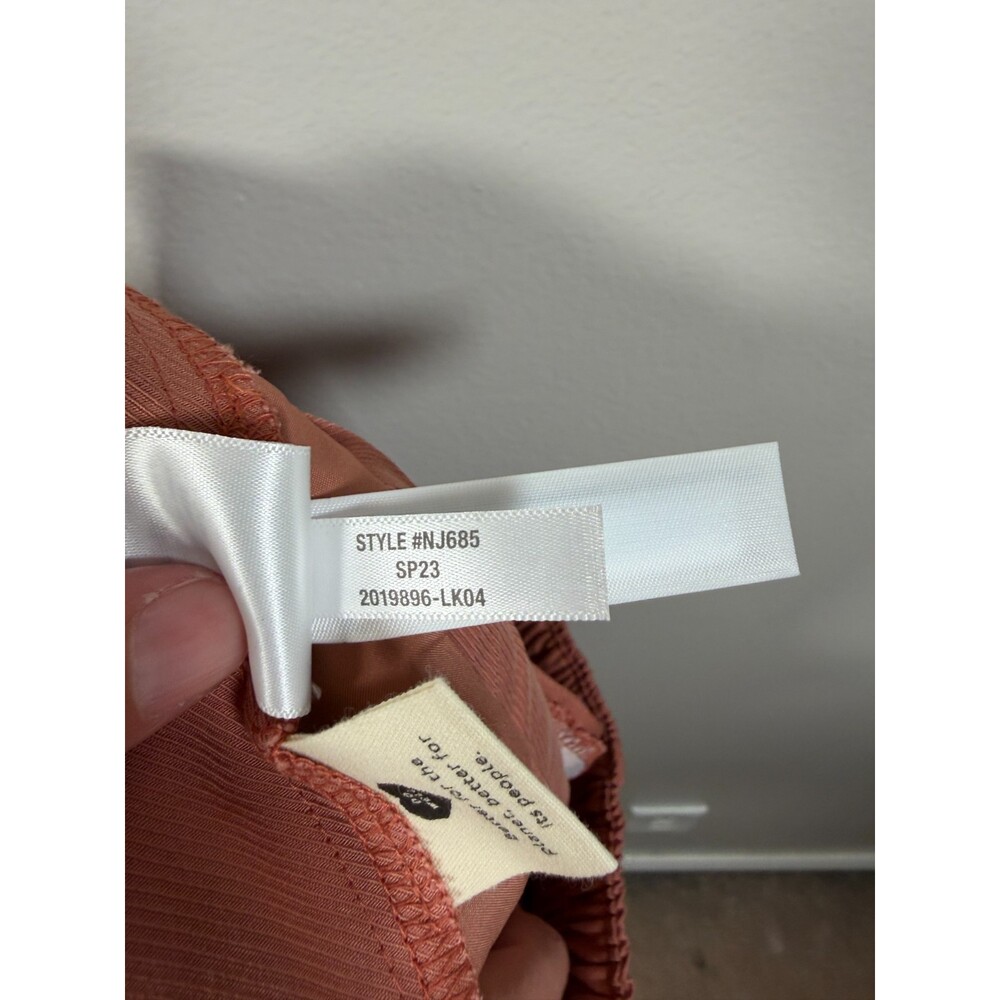 Madewell The Neale Short Size 4 Drapeweave Elastic Pleated Salmon Pink - Picture 9 of 9